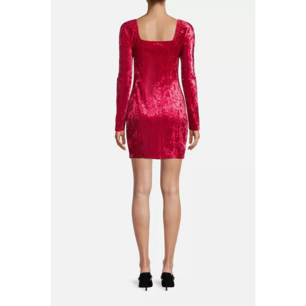 Madden NYC Junior's Red Velvet Corset Bodycon Dress sz XL - Picture 3 of 9